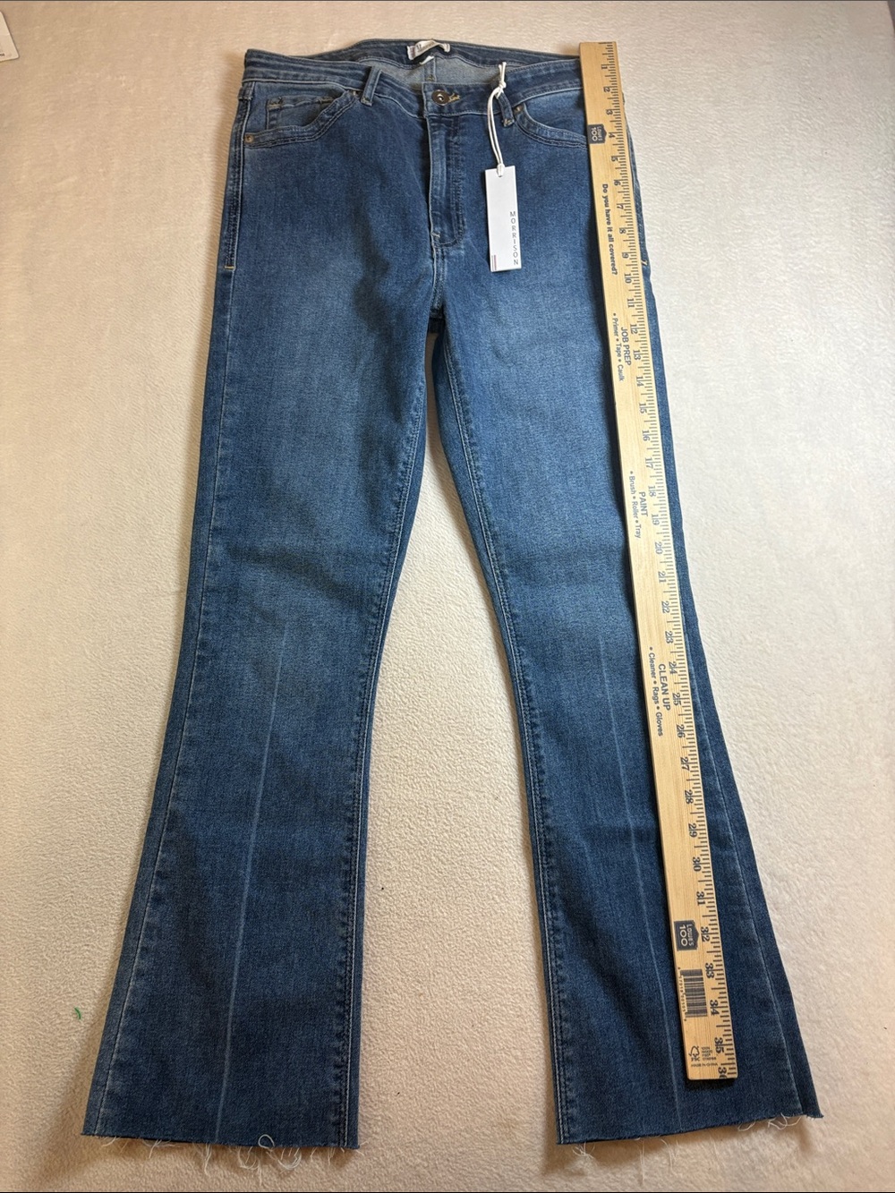 Women's Dark Blue Flare Jeans - Modern High-Rise Fit